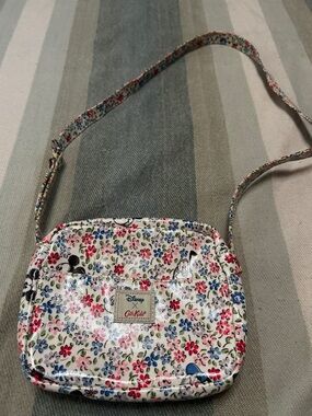 Disney X Cath Kidston White Floral Mickey Crossbody Bag with Multicolor Flowers
